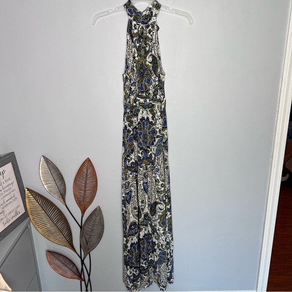 Design Lab Lord & Taylor Dresses Design Lab Green Blue Paisley High